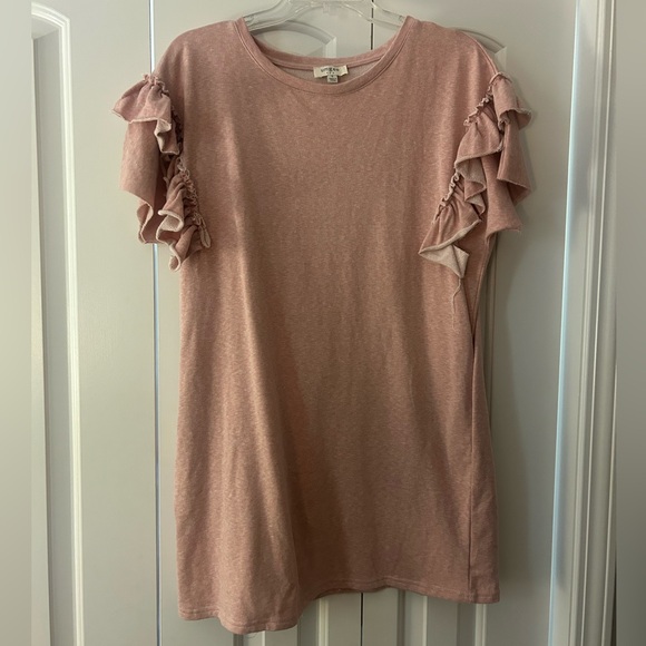 Umgee Pink Ruffled sleeve dress - Picture 1 of 2